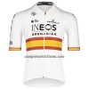 Maglia 2022 INEOS Grenadiers Campione Spagnolo Manica Corta Bianco